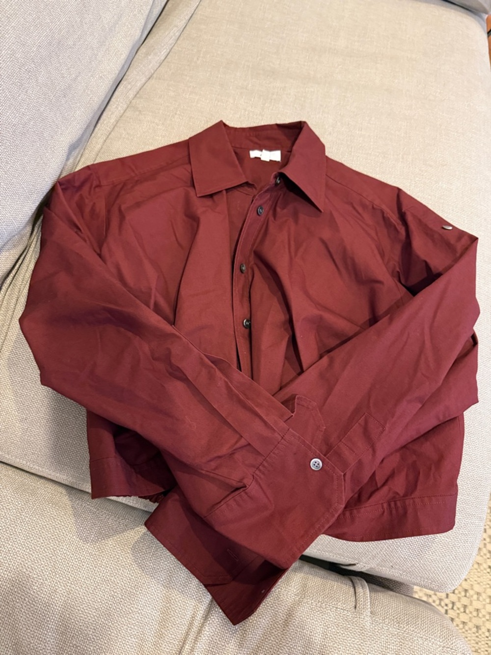 A.L.C. Deep Wine Button-Up Shirt